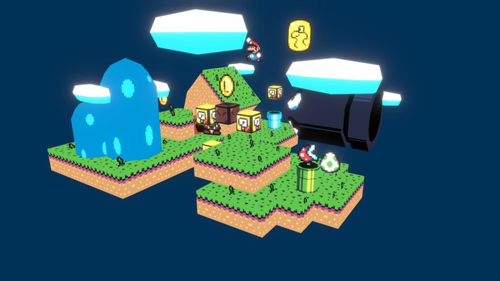 Mario world 3D Model