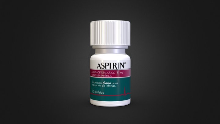 Aspirin Bottle 3D Model