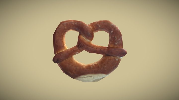 Low poly pretzel asset 3D Model