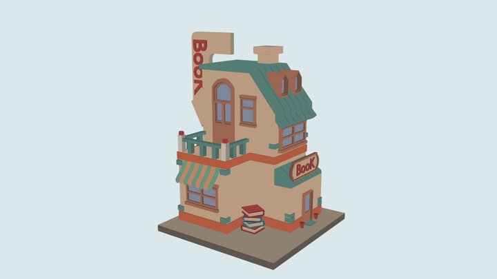 BOOK SHOP 3D Model