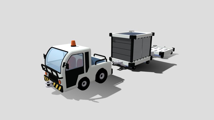 Airport Baggage Truck – Free 3D Model STL