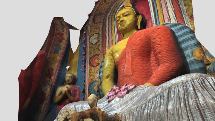 Seated Buddha,  Saliyala Purana Rajamaha Viharay 3D Model