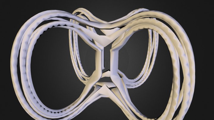 Four Mobius Rings 3D Model