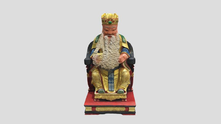 19-10.  神像雕刻過程芻像(土地公) 3D Model