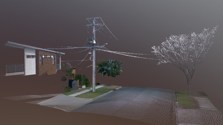 Electric Pole scanned with the BLK360 3D Model