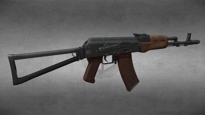 AKS-74 (game ready) 3D Model
