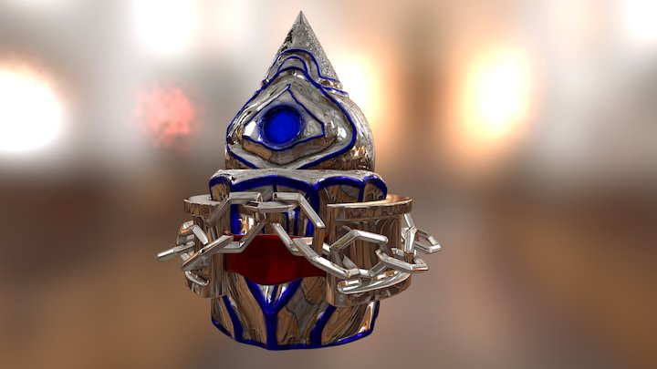 Chrome Laser Droid (Textured) 3D Model