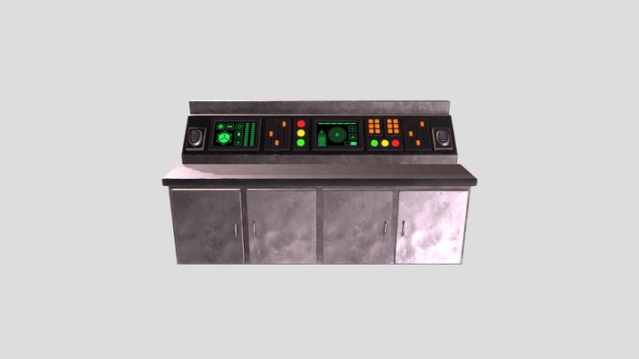 Sci-Fi Desk 3D Model