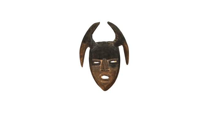 Kulango People Ceremonial Dance Mask 3D Model