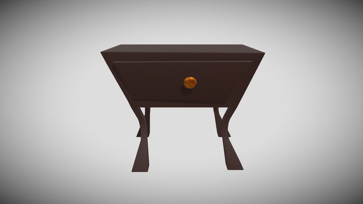 Styalized Side Table 3D Model