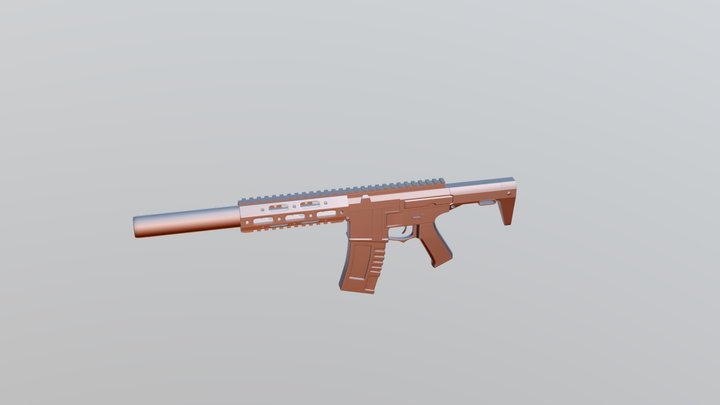 Automatic rifle Honey Badger 3D Model