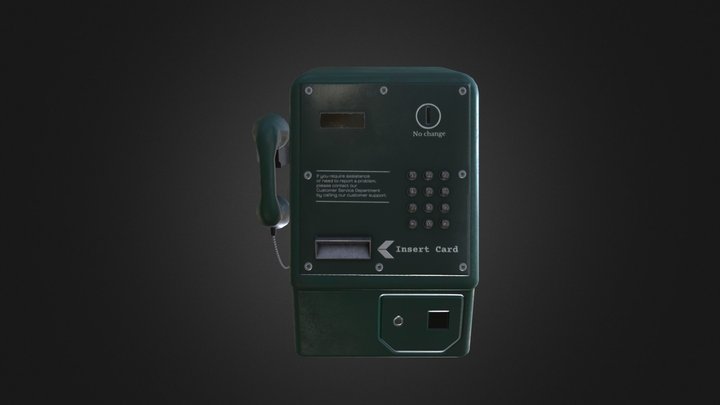 Japanese Public Phone 3D Model