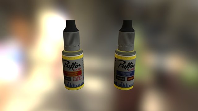 PuffinEJuice Bottles 3D Model