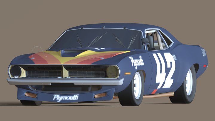 Plymouth Cuda Car 3D Model