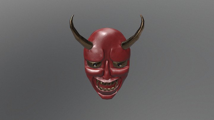 Hannya Demon Mask 3D Model