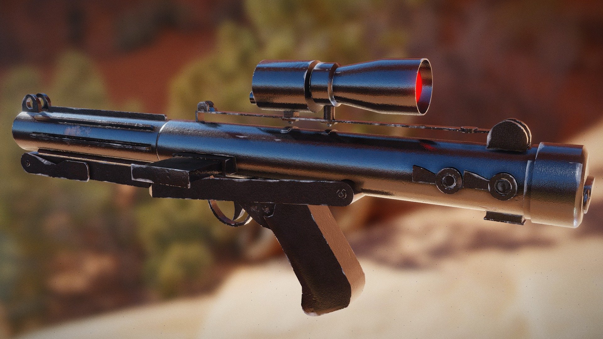 Blaster E-11 — Sketchfab embed 3D viewer