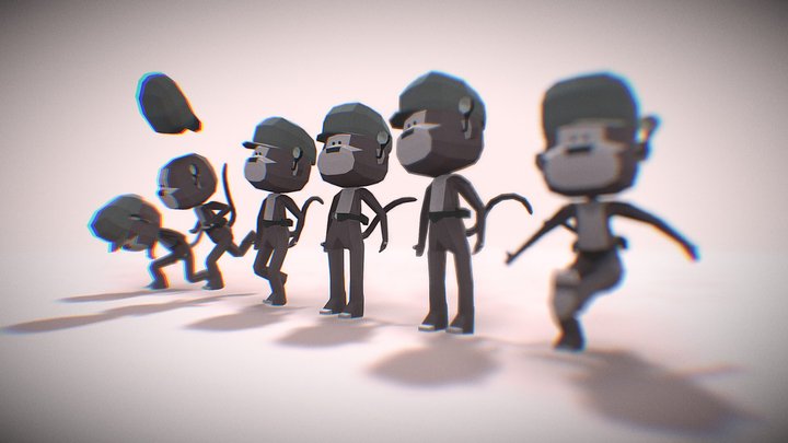 Low Poly Character 3D Model