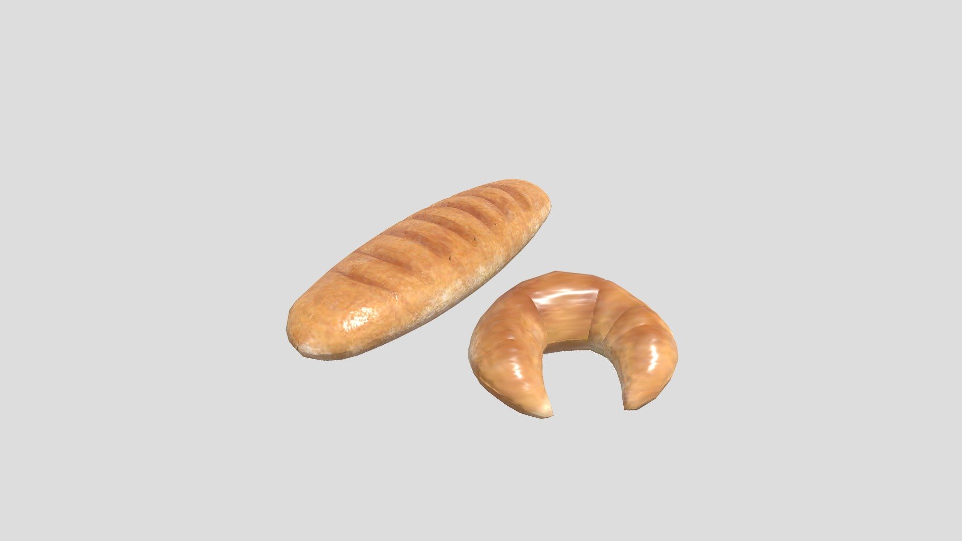 Bread Loaf and Croissant
