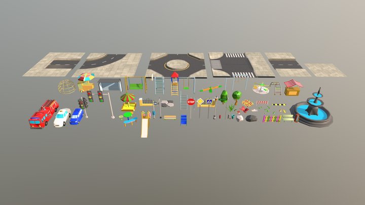 A beautiful city 3D Model