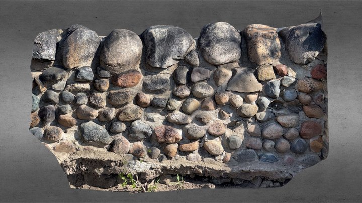 Field Stone Wall - Minnehaha Park 3D Model