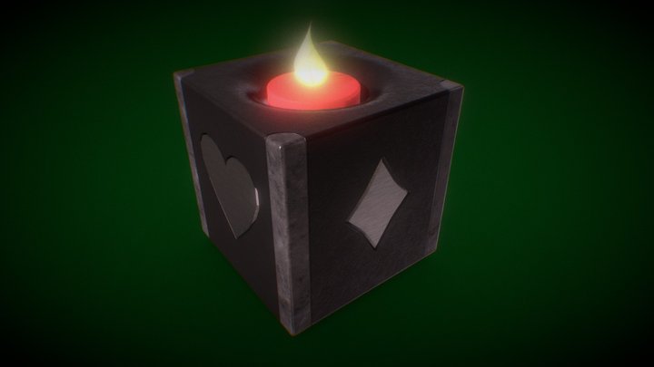 PORTA CANDELA POKER 3D Model