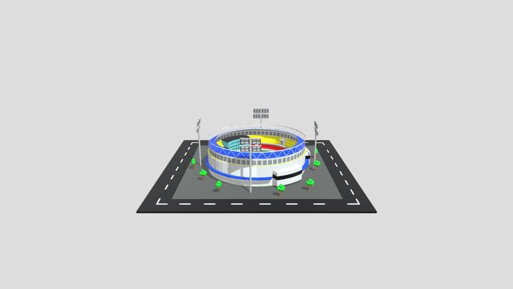 Cricket Stadium 3D Model