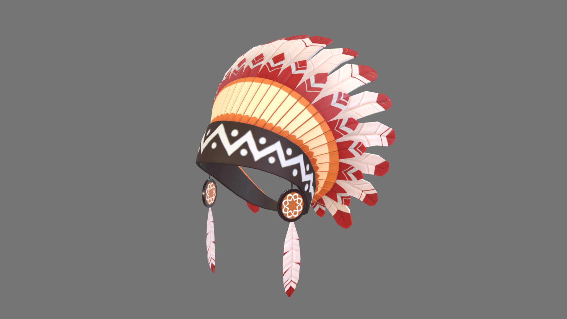 3D model Chief Headdress - This is a 3D model of the Chief Headdress. The 3D model is about shape.