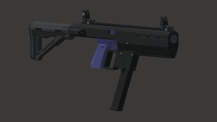 Low poly G-Series Pistol Carbine kit (showcase) 3D Model