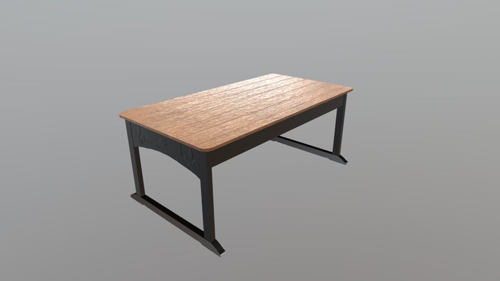 table for game (unreal engine ) high quality 4k 3D Model