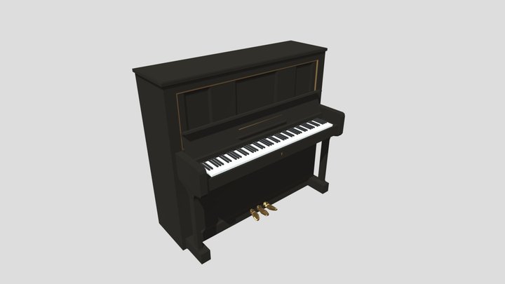 Lowpoly Piano 3D Model