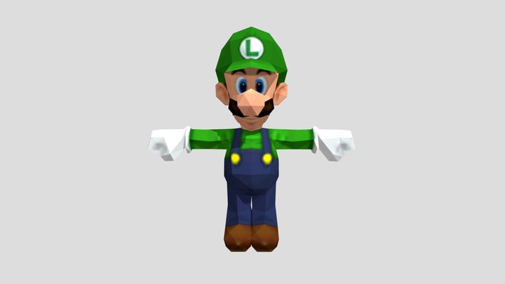 Luigi DS FBX 3D Model
