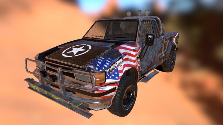 Post-apocalypse / Derby car "Toytyta DoubtLux" 3D Model