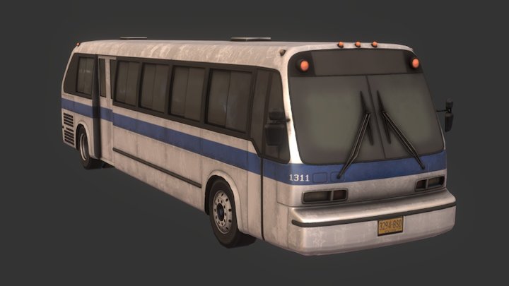 1980's City Bus 3D Model