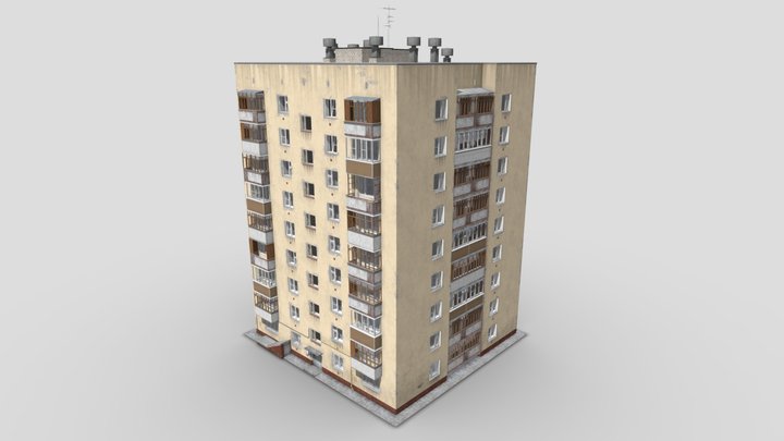 House 1P–447 C-26 «Candle» 3D Model