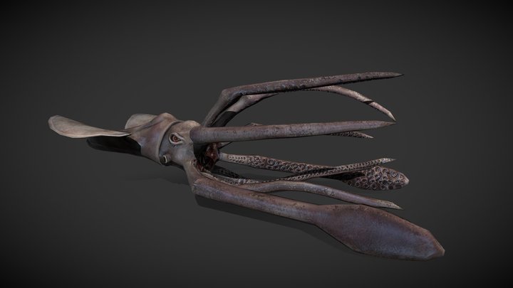 Squid Monster 3D Model