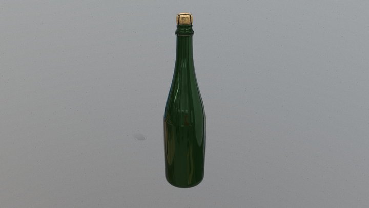 Champagne Bottle 3D Model