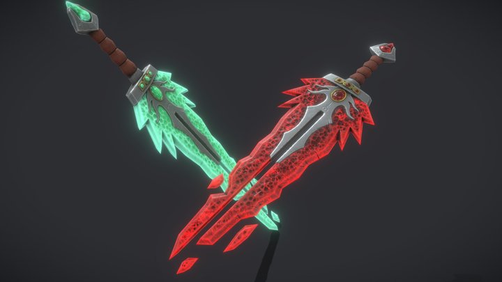 Crystal-sword Scene by "Sir Erdees" 3D Model