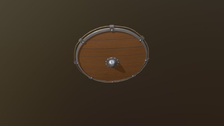 Viking Battle Shield 3D Model