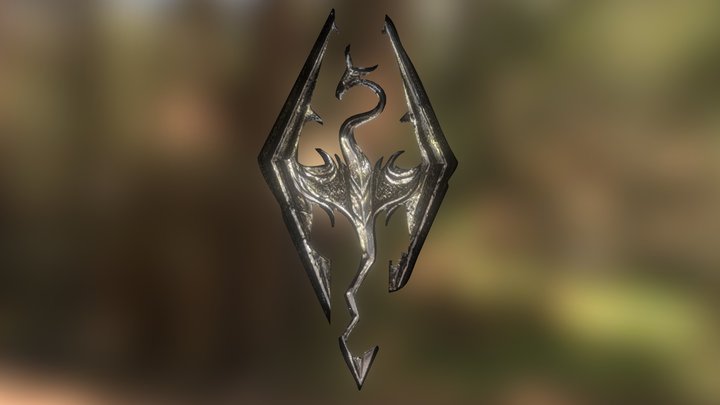 Skyrim Logo 3D Model