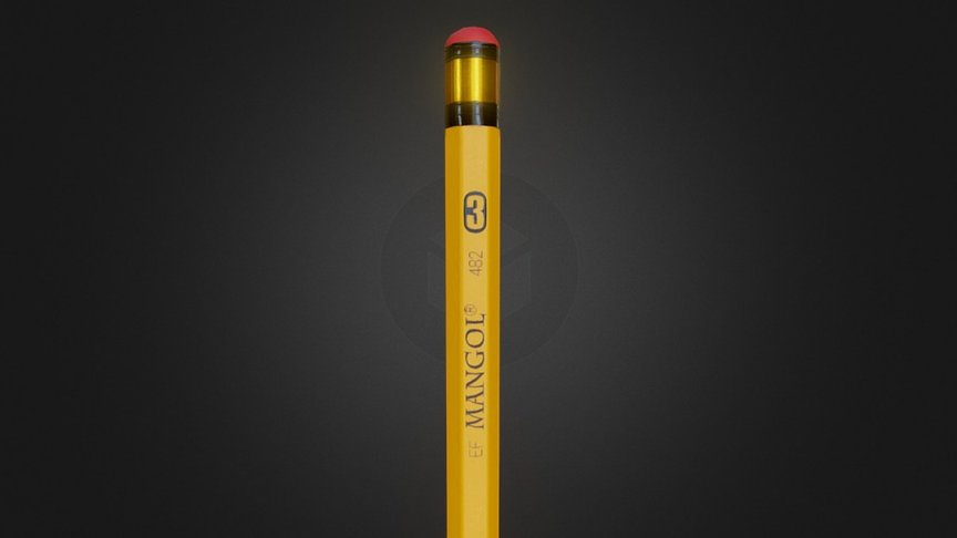 Mangol Pencil — Sketchfab embed 3D viewer