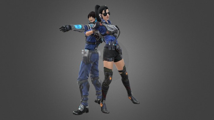 FreeFire SpecialForceElite ContingencyElite Both 3D Model