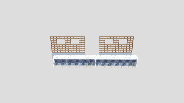 rooftop pergola bar 3D Model