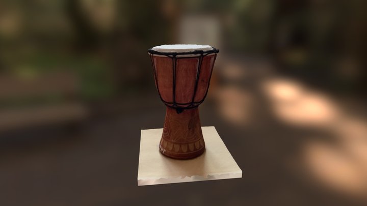 Egypt Djembe Drum 3D Model