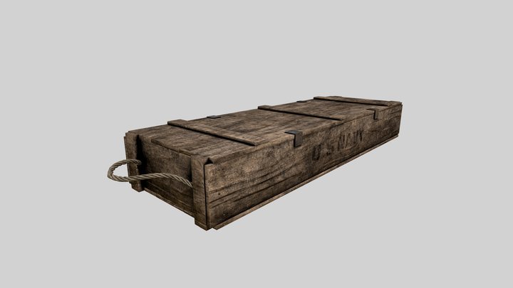 WW2 Wooden Crate 3D Model