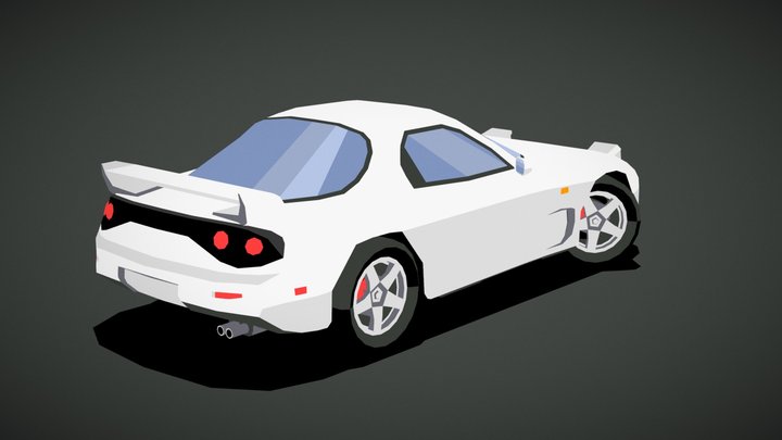 Mazda RX7 Stylised 3D Model