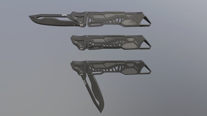 Odyn ML24 "Morgenlyset" (Custom Flipper Knife) 3D Model