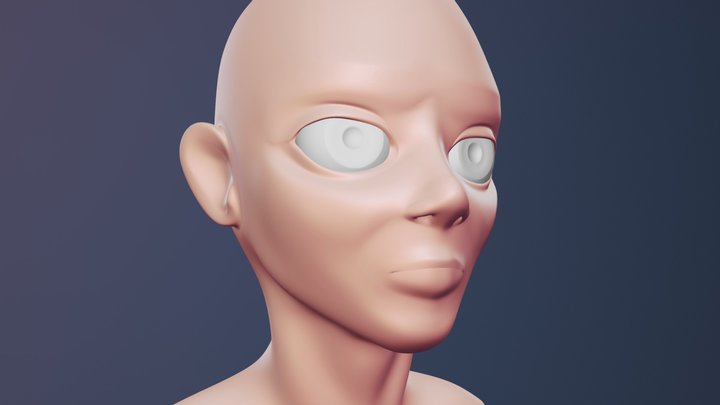 Edge-Modeling Exercise: Cartoon Bust 3D Model