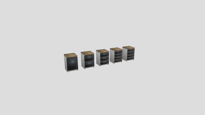 Kitchen furniture module 3D Model
