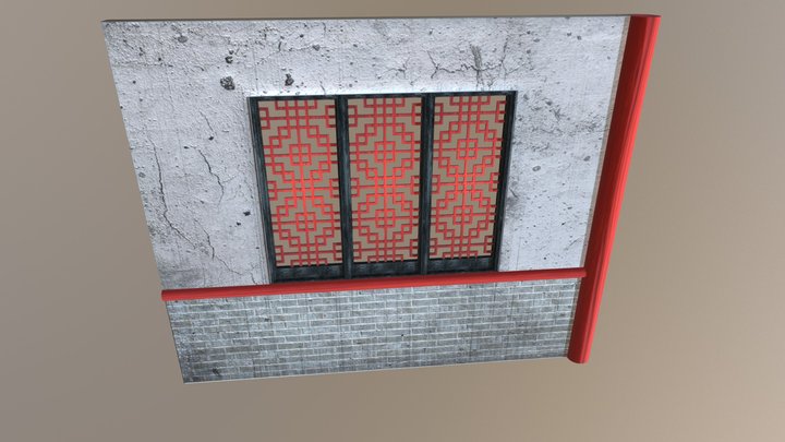 Chinese Window 3D Model