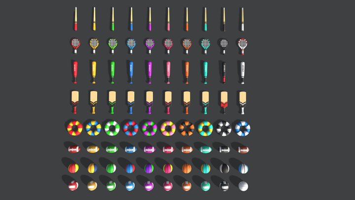 Casual Games - Sporting Goods Model Pack_1 3D Model